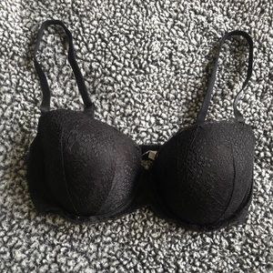 Victoria Secret Black Lace 36DD Push-up Bra